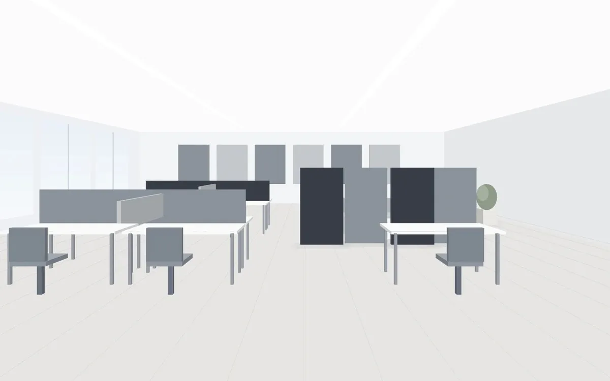 Иллюстрация: Open space, 120 рабочих мест